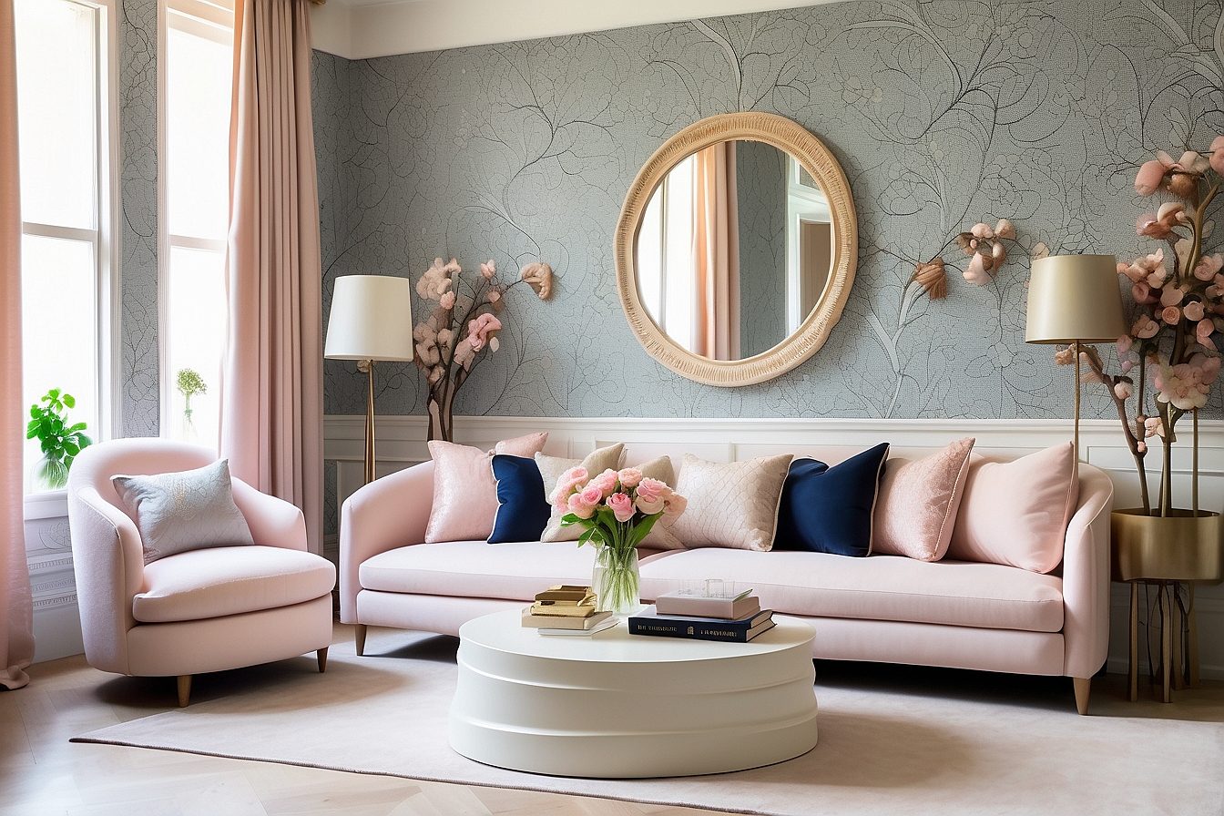 Feature Wall Finesse: Transforming Living Rooms with Chic Wallpaper Statements