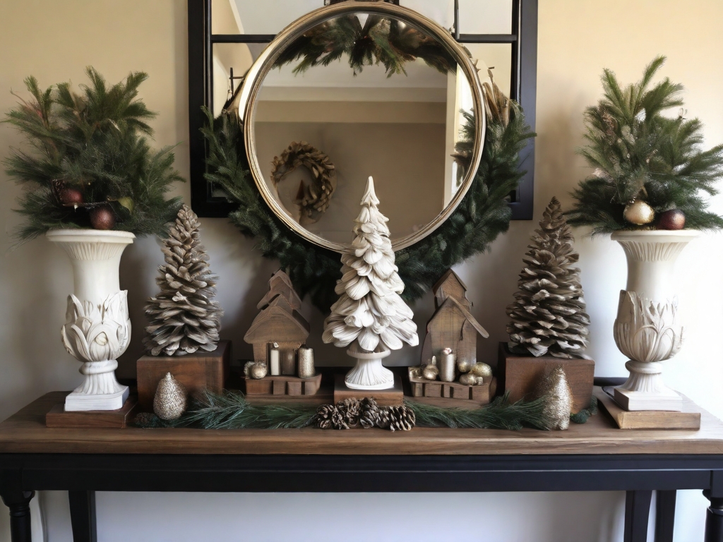 Elegant Console Table Christmas Decor: Bringing Yuletide Charm Home