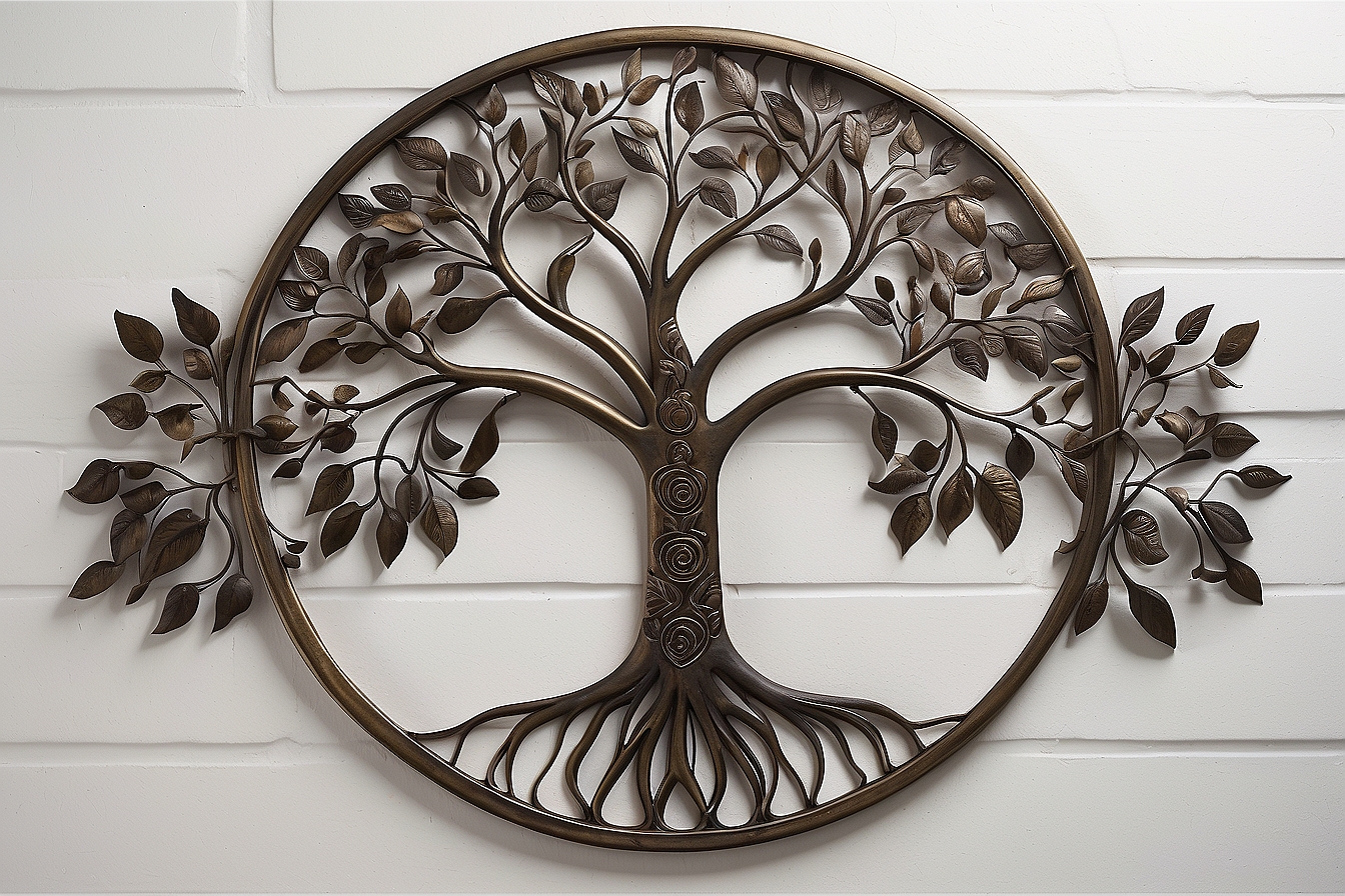Elevate Your Space with Tree of Life Metal Wall Decor : Rooted Elegance