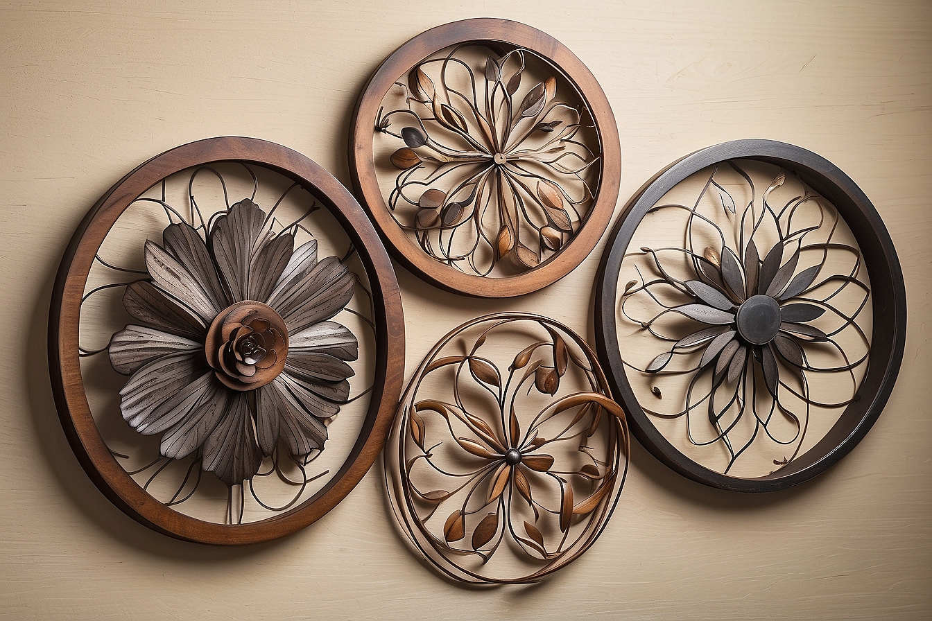Mixed Medium Magic: Transforming Walls with Stylish Wooden and Metal Accents