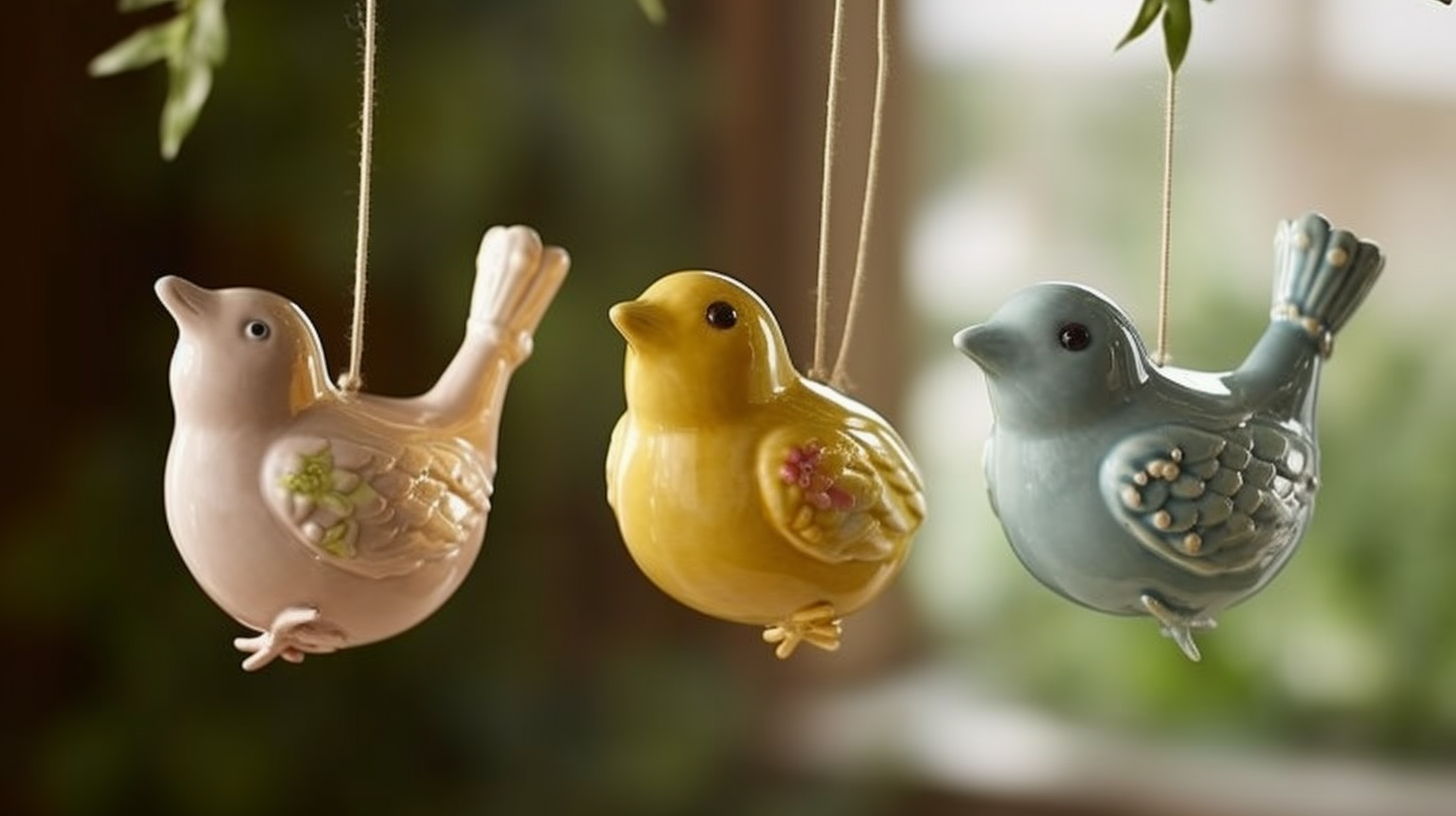 Feathered Elegance: Transform Your Home with Hanging Bird Decor Bliss!